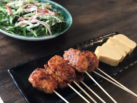 市販のタネで！鶏つくねタレ焼き♡